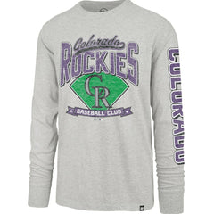 Colorado Rockies Fair Ball Franklin Long Sleeve T-Shirt - Gray | 47 brand