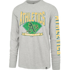 Athletics Fair Ball Franklin Long Sleeve T-Shirt - Gray | 47 brand