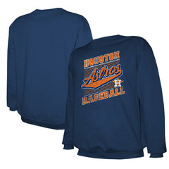Houston Astros Stitches Lightweight Crew Sweatshirt - Navy