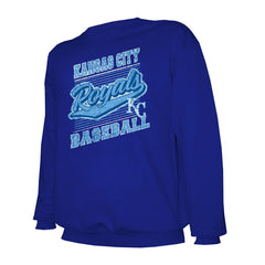 Kansas City Royals Stitches Lightweight Crew Sweatshirt - Royal