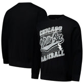 Chicago White Sox Stitches Lightweight Crew Sweatshirt - Black