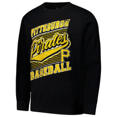 Pittsburgh Pirates Stitches Lightweight Crew Sweatshirt - Black