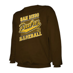 San Diego Padres Stitches Lightweight Crew Sweatshirt - Brown
