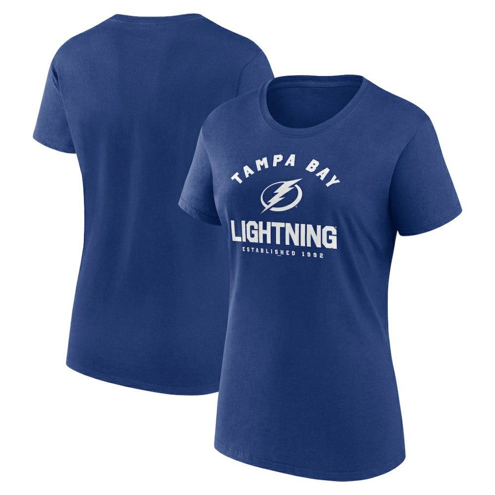 Tampa Bay Lightning Logo Athletic Women's Unrivaled T-Shirt Blue