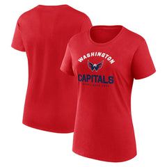 Washington Capitals Logo Athletic Women's Unrivaled T-Shirt Red