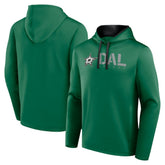 Dallas Stars Logo Athletic Head Start Pullover Hoodie Kelly Green