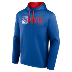 New York Rangers Logo Athletic Head Start Pullover Hoodie Blue