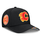 Calgary Flames Fanatics 2025 NHL Draft Authentic Pro On-Stage Podium A-Frame Adjustable Hat Black