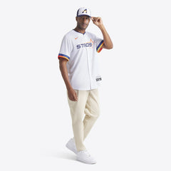 Houston Astros 2025 City Connect 9FORTY M-Crown Adjustable Hat - White/Navy | New Era