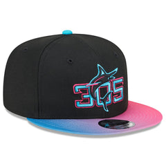 Miami Marlins 2025 City Connect 9FIFTY Snapback Hat - Black/Pink | New Era
