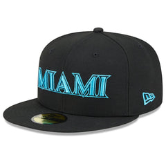 Miami Marlins 2025 City Connect 59FIFTY Fitted Hat - Black | New Era