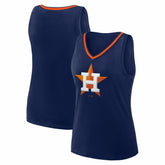 Houston Astros Logo Athletic Women's Stellar Win V-Neck Tank Top - Navy