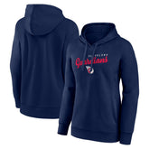 Cleveland Guardians Logo Athletic Women's Logo Triumphant V-Neck Pullover Hoodie - Navy