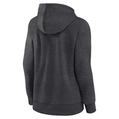 Baltimore Orioles Logo Athletic Women's Logo Triumphant V-Neck Pullover Hoodie - Heather Charcoal