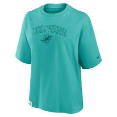 Miami Dolphins Women's Glory Arch Boxy T-Shirt - Aqua | Nike cheap