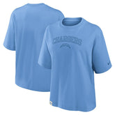 Los Angeles Chargers Women's Glory Arch Boxy T-Shirt - Powder Blue | Nike for sale