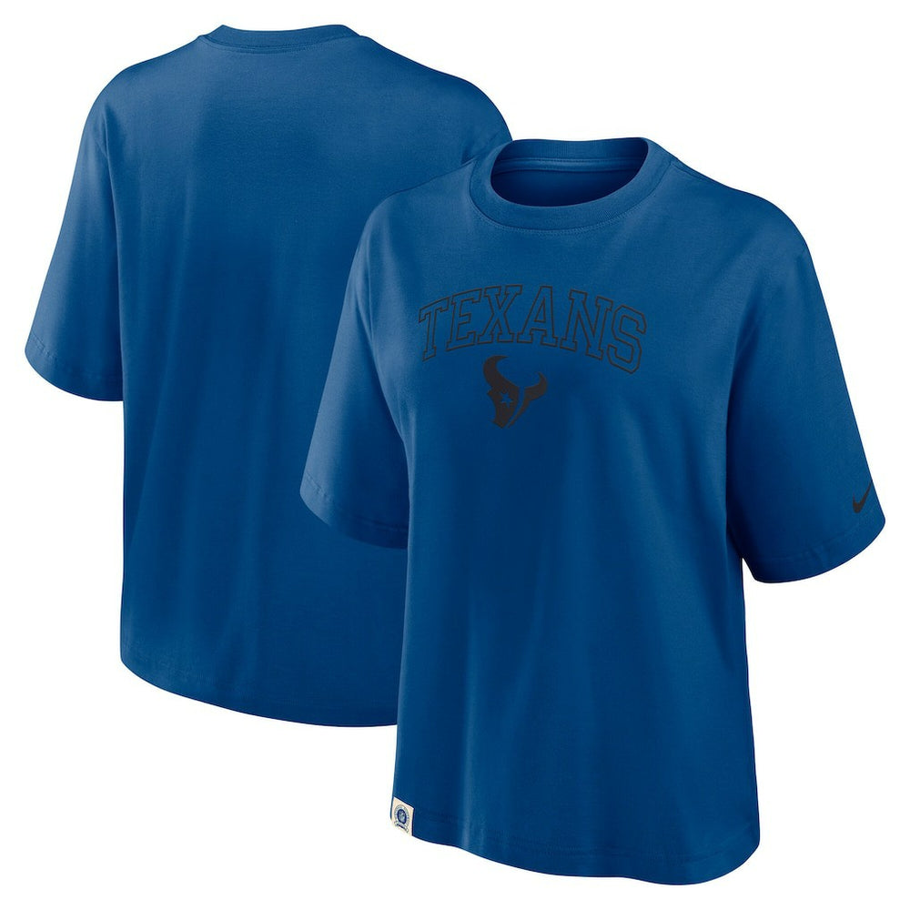 Houston Texans Women's Glory Arch Boxy T-Shirt - Blue | Nike online