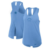 Los Angeles Chargers Women's Glory Open-Back Crisscross Dri-FIT Tank Top - Powder Blue | Nike outlet
