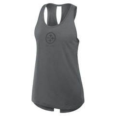 Pittsburgh Steelers Women's Glory Open-Back Crisscross Dri-FIT Tank Top - Charcoal | Nike discount