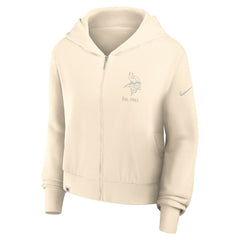 Minnesota Vikings Women's Glory Cropped Full-Zip Hoodie - Cream | Nike on sale