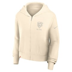 Chicago Bears Women's Glory Cropped Full-Zip Hoodie - Cream | Nike outlet