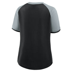 Las Vegas Raiders Women's Height Advantage T-Shirt - Black/Silver for sale