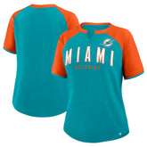 Miami Dolphins Women's Height Advantage T-Shirt - Aqua/Orange outlet
