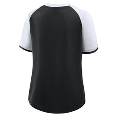 New Orleans Saints Women's Height Advantage T-Shirt - Black/White on sale