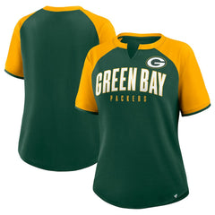 Green Bay Packers Women's Height Advantage T-Shirt - Green/Gold online