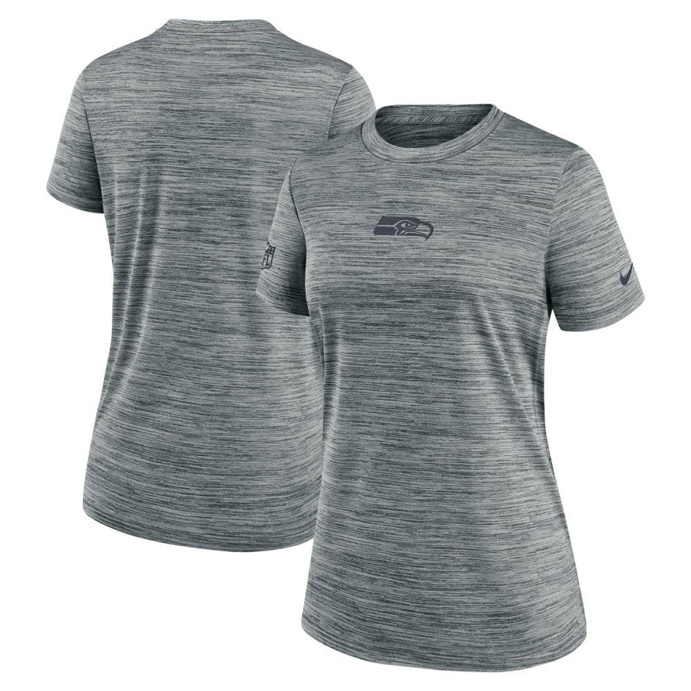 Seattle Seahawks Women's Sideline Velocity Dri-FIT T-Shirt - Gray | Nike for sale