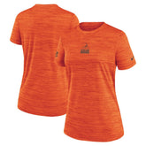 Cleveland Browns Women's Sideline Velocity Dri-FIT T-Shirt - Orange | Nike for sale