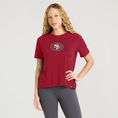 San Francisco 49ers Women's Line Em Up T-Shirt - Scarlet outlet