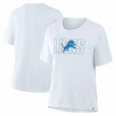 Detroit Lions Women's Line Em Up T-Shirt - Ash on sale