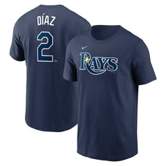 Yandy Diaz Tampa Bay Rays Fuse Name & Number T-Shirt - Navy | Nike