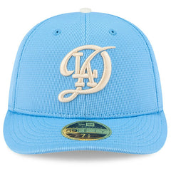 Los Angeles Dodgers City Connect Batting Practice Low Profile 59FIFTY Fitted Hat - Light Blue | New Era