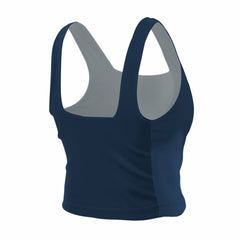 Dallas Cowboys New Era Women's Reversible Cropped Sport Classics Tank Top - Navy/Gray cheap