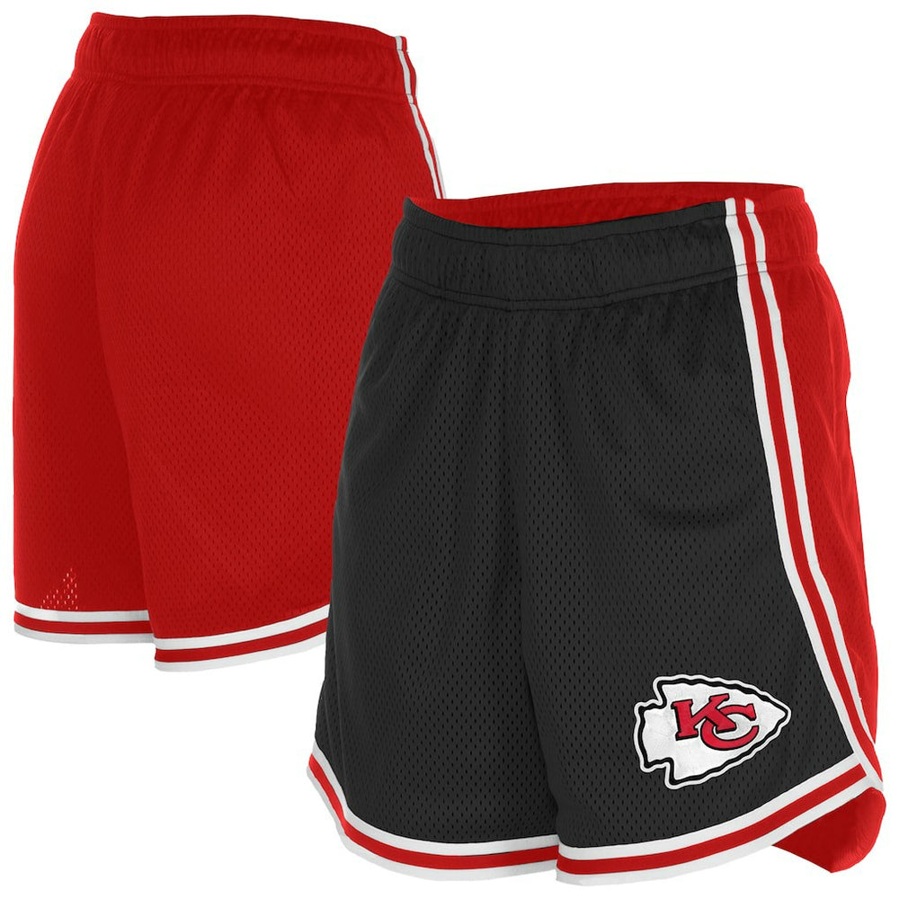 Kansas City Chiefs New Era Women's Sport Classics Mesh Shorts - Black/Red for sale