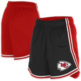 Kansas City Chiefs New Era Women's Sport Classics Mesh Shorts - Black/Red for sale