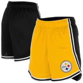 Pittsburgh Steelers New Era Women's Sport Classics Mesh Shorts - Gold/Black outlet