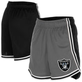 Las Vegas Raiders New Era Women's Sport Classics Mesh Shorts - Silver/Black sale