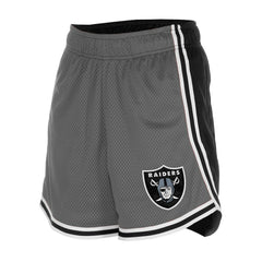 Las Vegas Raiders New Era Women's Sport Classics Mesh Shorts - Silver/Black sale