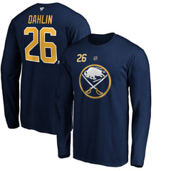 Rasmus Dahlin Buffalo Sabres Fanatics Authentic Stack Name & Number T-Shirt Navy