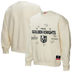 Vegas Golden Knights Mitchell & Ness Women's Logo 3.0 Pullover Sweatshirt Cream