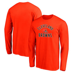Cleveland Browns Team Arc Knockout Long Sleeve T-Shirt - Orange for sale