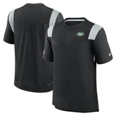 New York Jets Sideline Tonal Logo Performance Player T-Shirt - Black | Nike for sale