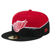 Detroit Red Wings New Era Vintage Color Dip 59FIFTY Fitted Hat Black/Red