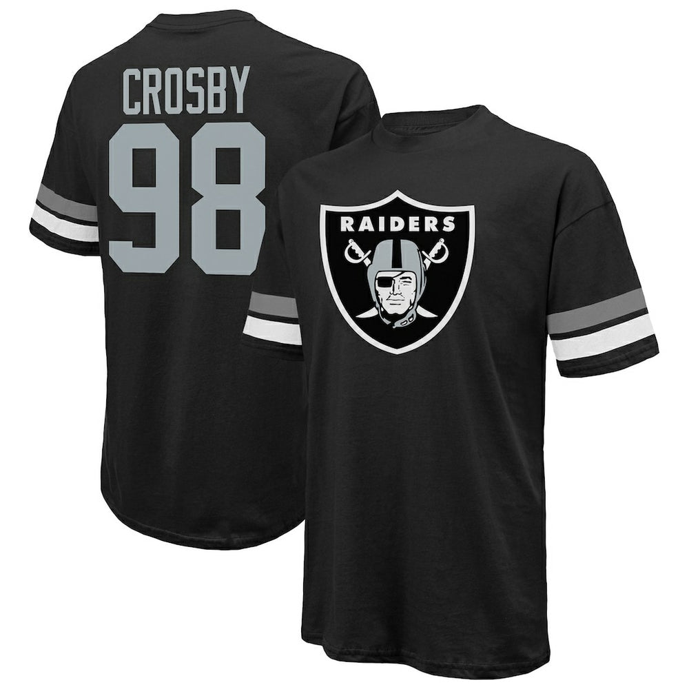 Maxx Crosby Las Vegas Raiders Majestic Threads Name & Number Oversize Fit T-Shirt - Black discount
