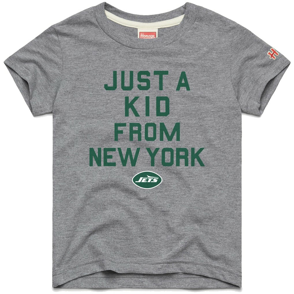 New York Jets Homage Youth Just a Kid Tri-Blend T-Shirt - Gray outlet