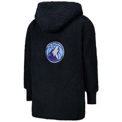 The Best Lounger in the World By Jill Martin Minnesota Timberwolves Unisex Navy Oversized Open-Front Hoodie Sweater discount