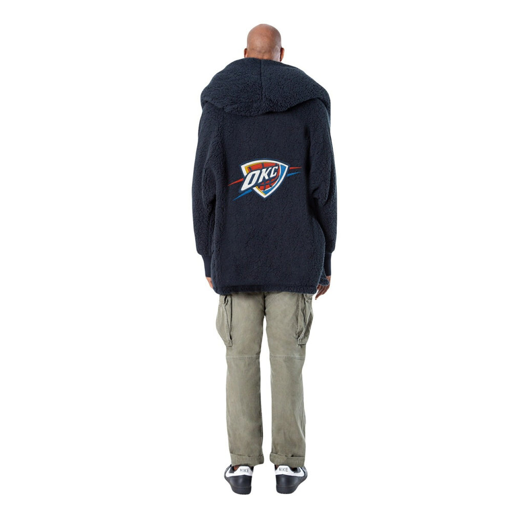 The Best Lounger in the World By Jill Martin Oklahoma City Thunder Unisex Navy Oversized Open-Front Hoodie Sweater cheap